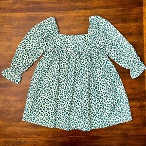 Janie and Jack Chic Animal Print Dress with Puff Sleeves Sz 6 NWOT